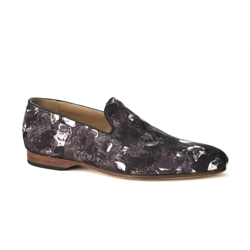 House Of Hounds Whiteman Black & White Abstract Print Loafer Men Size 12 Slip In